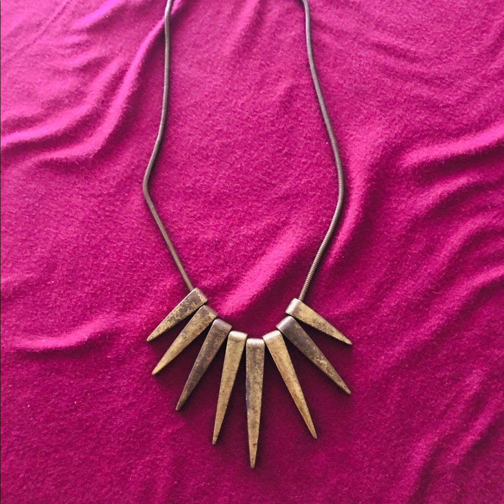 Spike Dark Gold Necklace